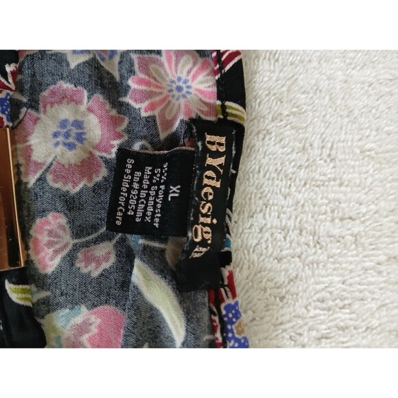 BYdesign Women's Multicolor Floral Print Pullover Blouse Size XL - Picture 11 of 11